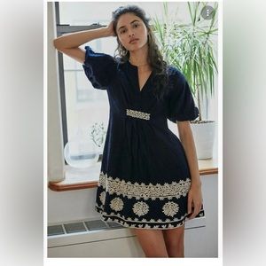 Anthropologie Embroidered Dress